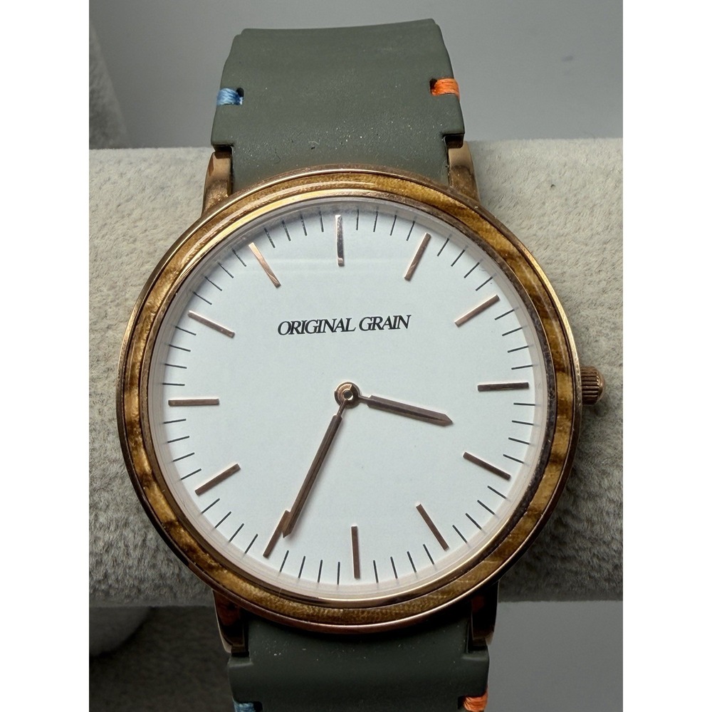 Original Grain The Minimalist New Battery Mens Watch 41MM 8.5" Rubber Band